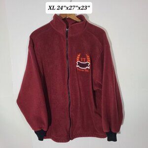 Vtg 90s Virginia Tech Hokies Full Zip Fleece Light Jacket Size XL Made/USA